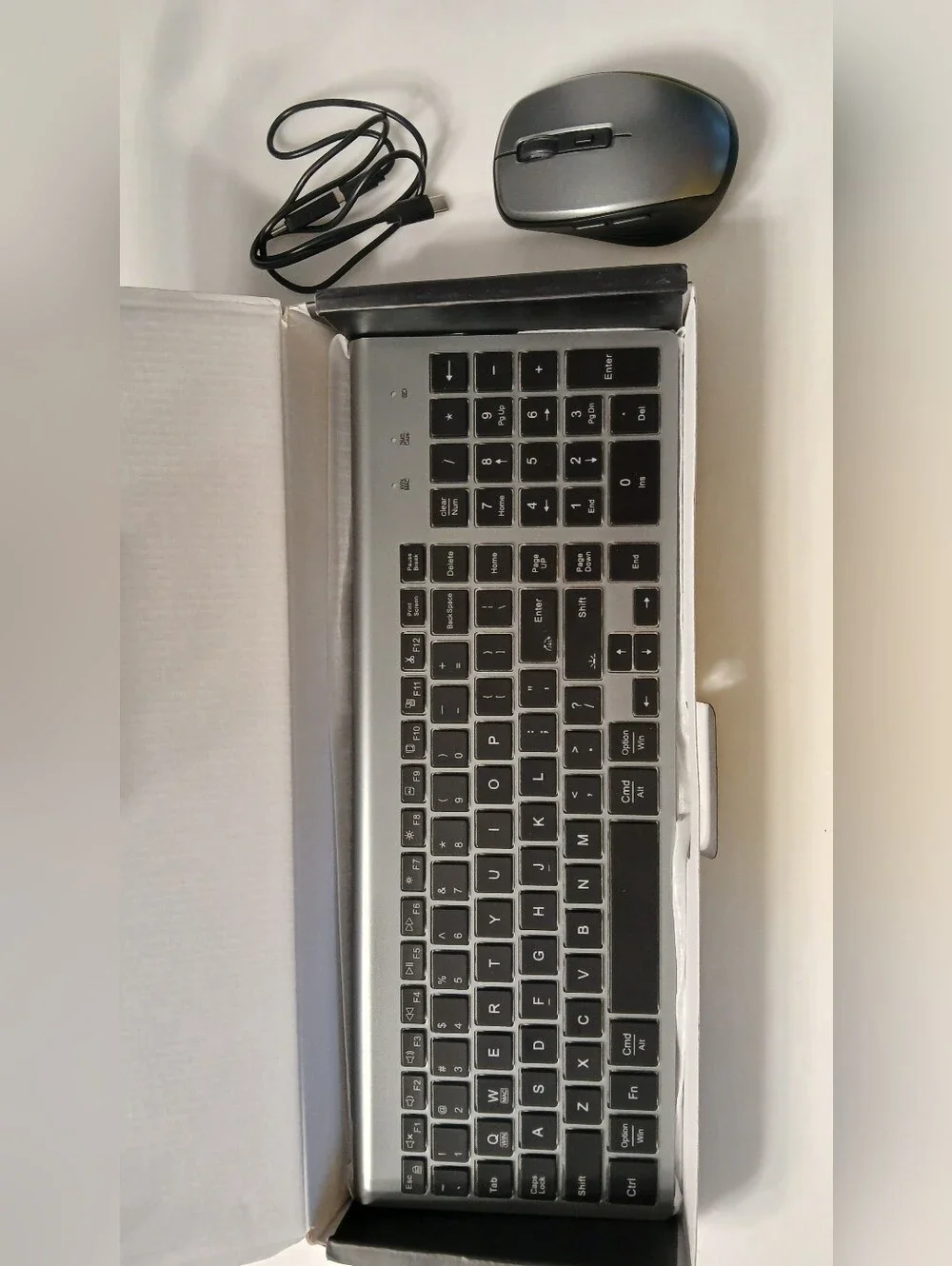 KM16 Pro Wireless Keyboard & Mouse Combo – RGB Backlit, Rechargeable, 2.4GHz